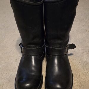 Harley-Davidson Black Leather Motorcycle Boots
